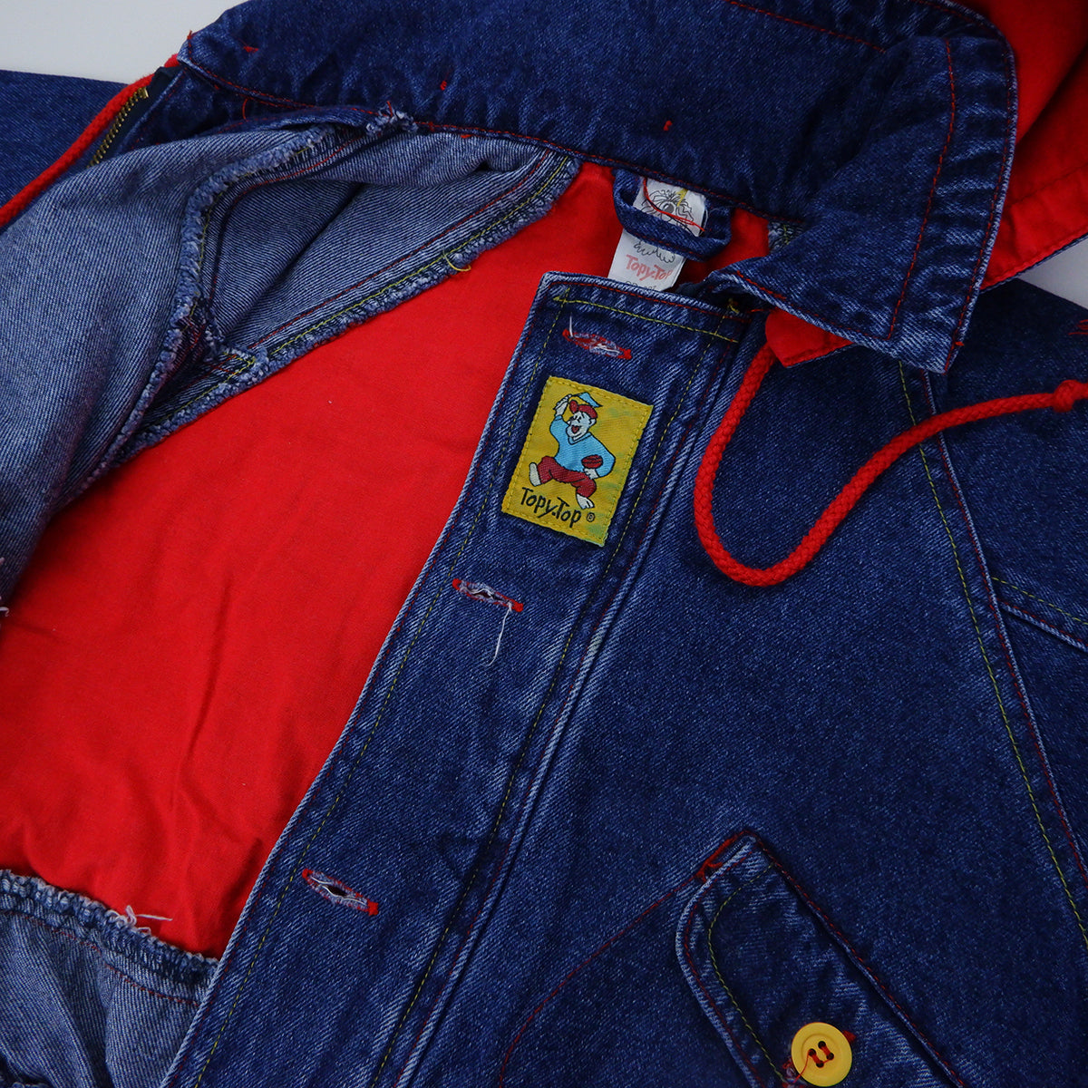 veste en jean à capuche ammovible vintage pour enfant