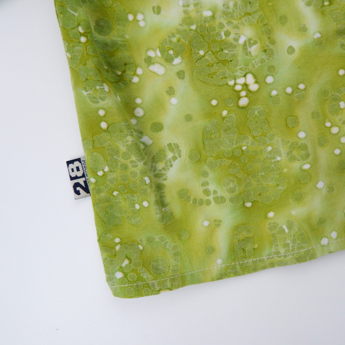 chemise verte à motifs tye and dye vintage pour enfants