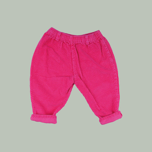 pantalon en velours cotelé rose vintage pour enfants