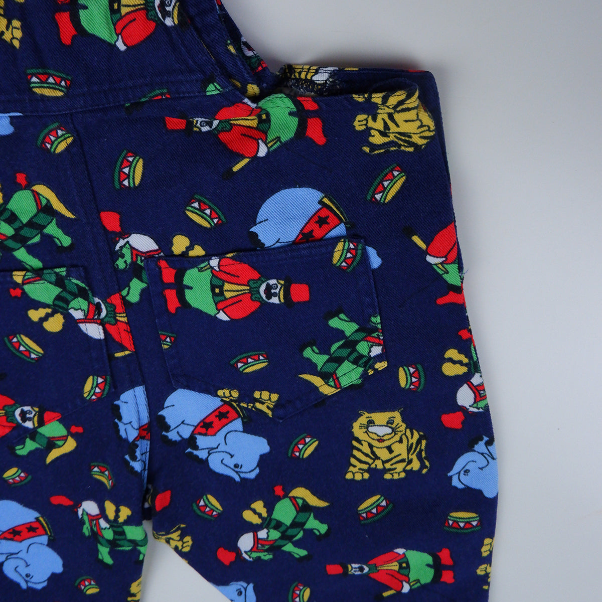 Salopette vintage imprimée cirque