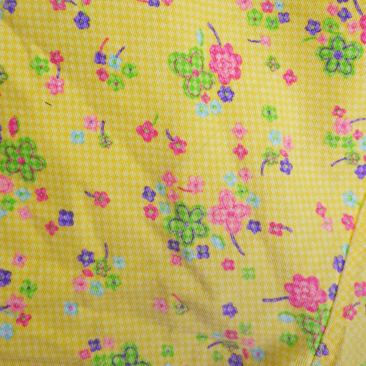 salopette jaune vintage à fleurs pour enfants