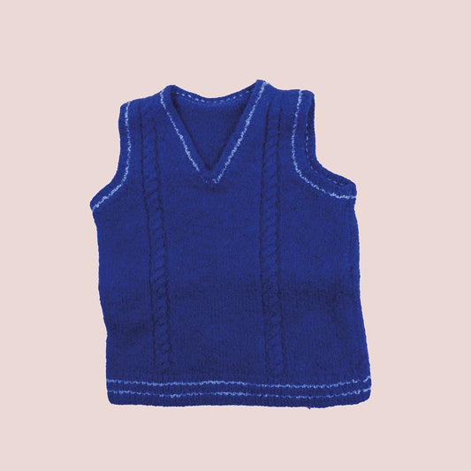 Gilet bleu sans manche Vintage