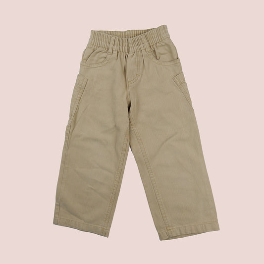 Pantalon droit vintage beige pour enfant