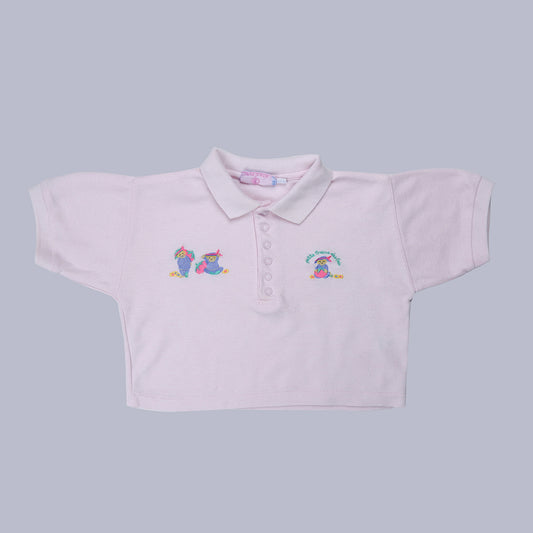 polo rose mixte vintage pour enfant