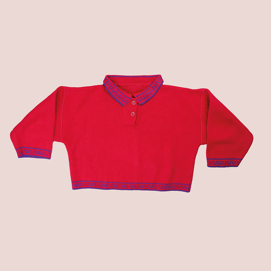 Pull léger rose vintage pour enfant