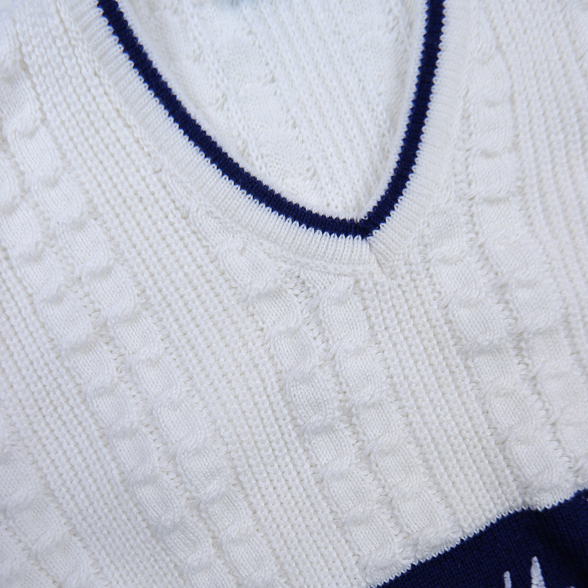 Preppy boy vintage knit sleeveless vest