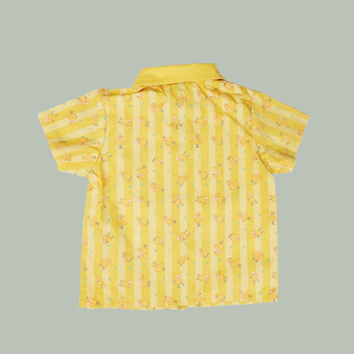 chemise jaune à motifs canard vintage pour enfants