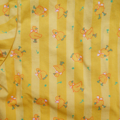 chemise jaune à motifs canard vintage pour enfants