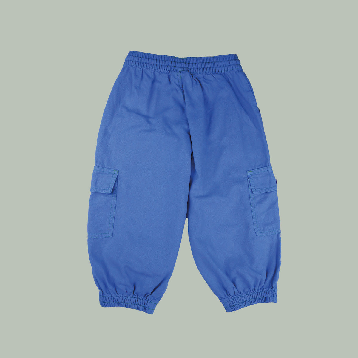 pantalon baggy vintage en toile bleue pour enfants