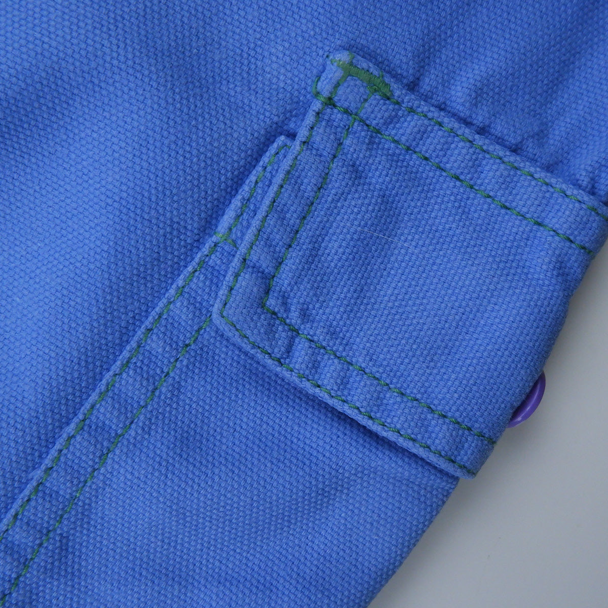 pantalon baggy vintage en toile bleue pour enfants