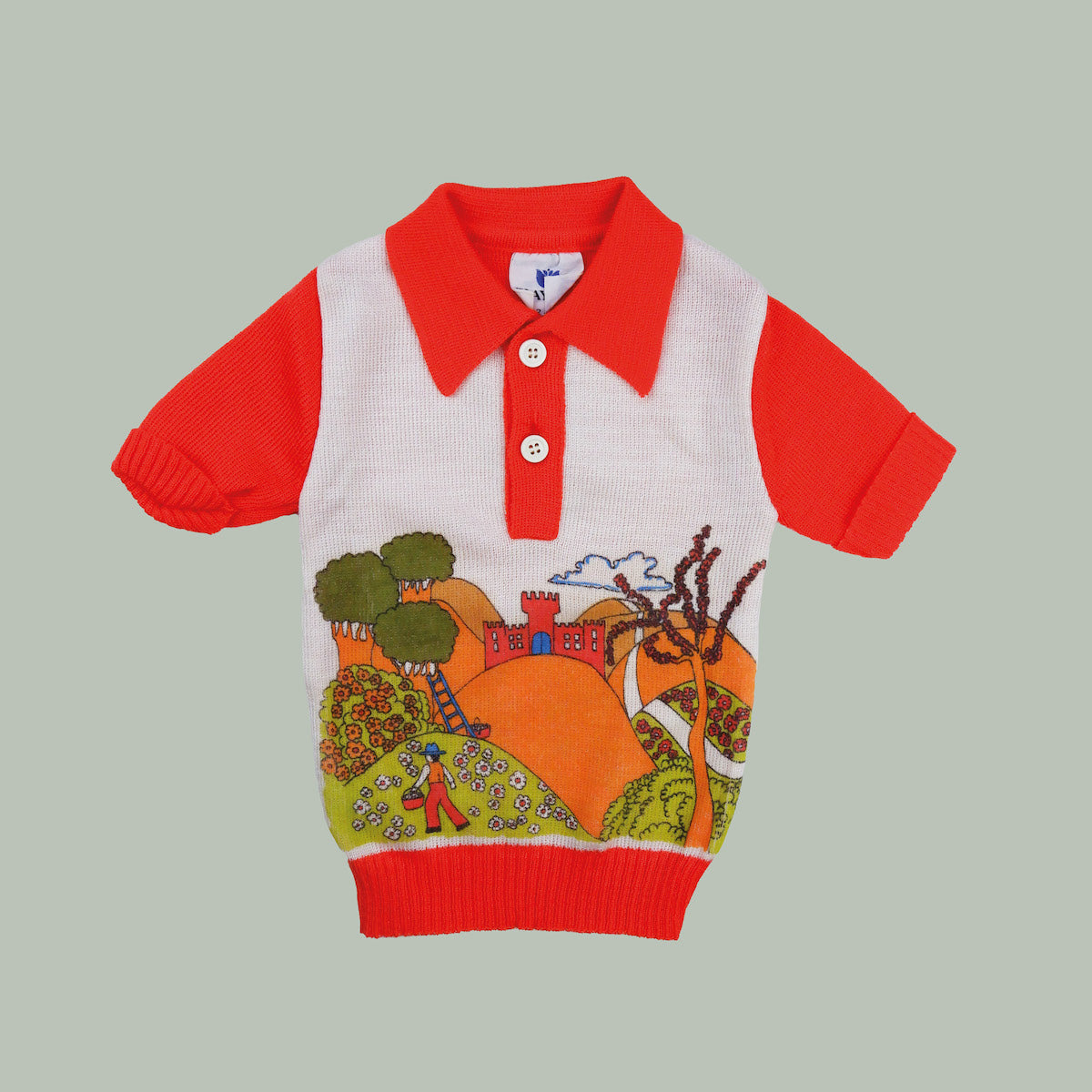 polo vintage 70 imprimé pour bébé