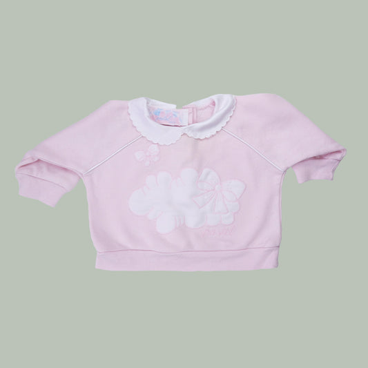 sweat-shirt rose pastel vintage pour bébé